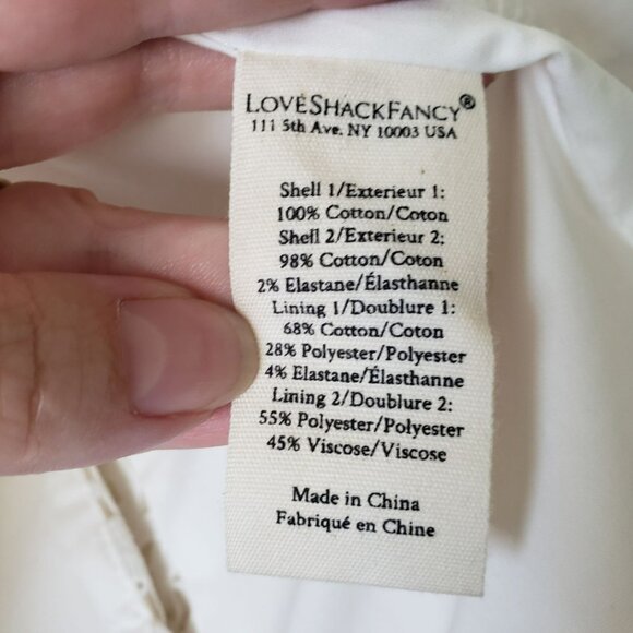 NEW LoveShackFancy Luara Cotton Doiley Lace Blazer Jacket White Bridal Coquette - Picture 7 of 16